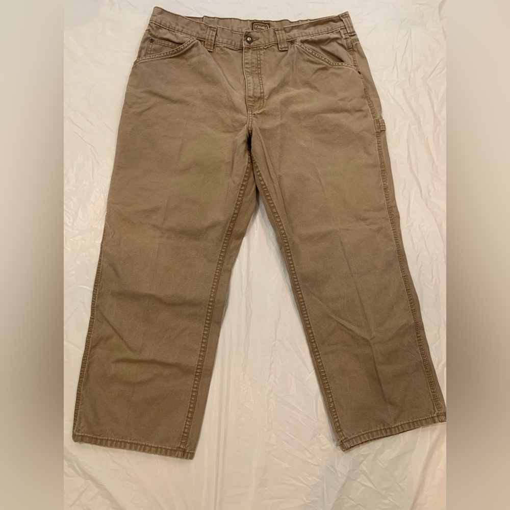 CE Schmidt Men's Tan Canvas Carpenter Work Pants 40x30